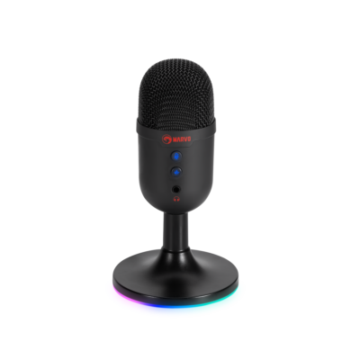 MARVO MIC-06 RGB MICROPHONE – BLACK