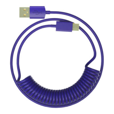 1StPlayer USB-A to USB-C Spring up to 2.5m Cable Purple Blue