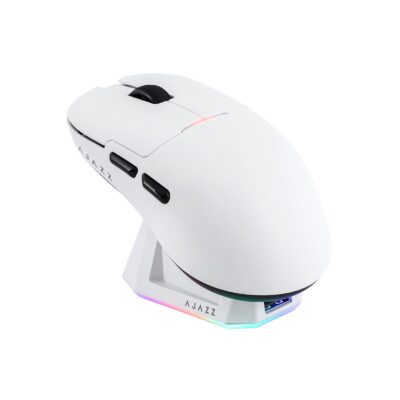AJAZZ AJ159P WIRED & WIRELESS GAMING MOUSE – WHITE