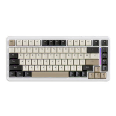 ATTACK SHARK M86 TRI-MODE GASKETMACHANICAL KEYBOARD (CHEESE WHITE)