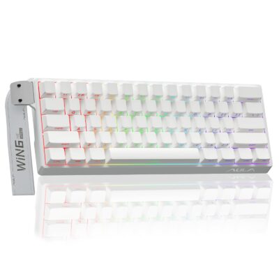 AULA WIN60HE Magnetic Switch Keyboard – WHITE