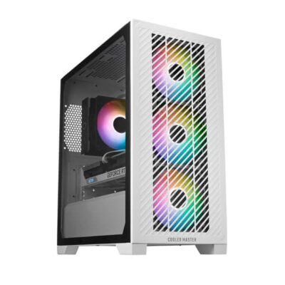 COOLER MASTER ELITE 301 M-ATX ARGB MINI TOWER CASE – WHITE