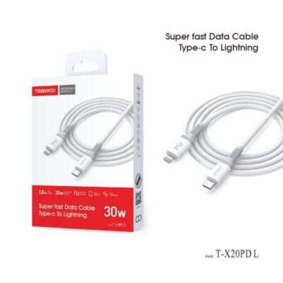 TRAYNOO – SUPER FAST DATA CABLE TYPE-C TO LIGHTNING (1.5 m -30W)