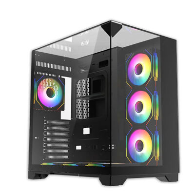 RUIX INFINTY H02 (4) FANS ARGB ATX CASE – BLACK