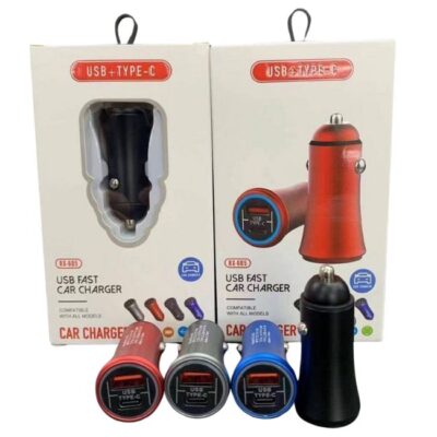 USB + TYPE-C  FAST CAR CHARGER (COMPITABLE WITH ALL MODELS)