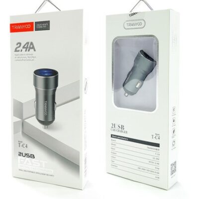 TRANYOO METAL CAR CHARGER (2 USB) T-4C