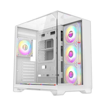RUIX INFINTY H02 (4) FANS ARGB ATX CASE – WHITE