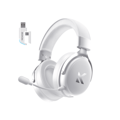 MCHOSE V9 PRO Wireless Gaming Headset – WHITE
