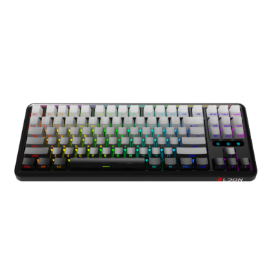 LDON LX87 TKL WIRELESS MECHANICAL KEYBOARD – BLACK TO GREY