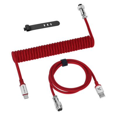 ATTACK SHARK C01PRO COILED CABLE – RED