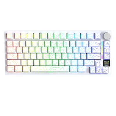 ATTACK SHARK X820Ultra Tri-mode Gasket Mechanical Keyboard – White Contours