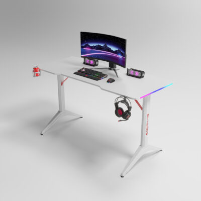 GAMING DESK RGB D2208 120*60*74 – WHITE