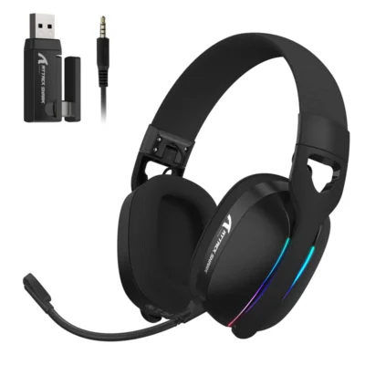 ATTACK SHARK L90 Foldable RGB Ultra-Light Tri-Mode Gaming Headset BK