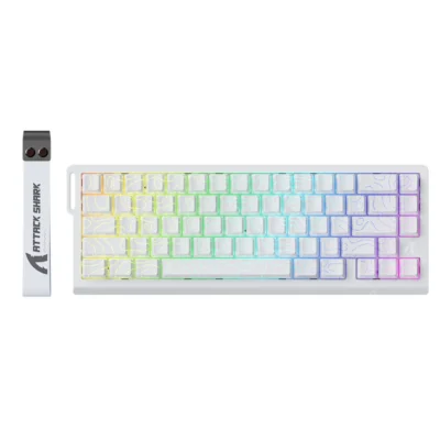 ATTACK SHARK X68 HE Rapid Trigger Keyboard Magnetic Switch WHITE CONTOUR