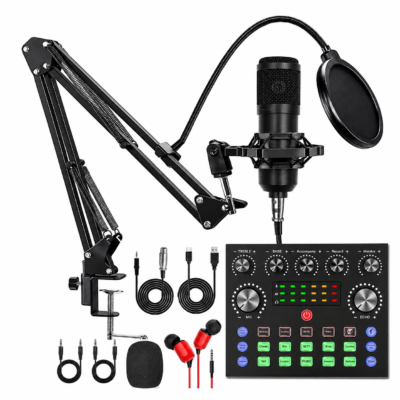 MICROPHINE FULL SET BM800  مايكروفون مع حزمة كاملة