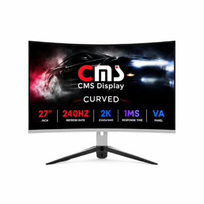 CMS CM27C9 27″ 240HZ 2K 1MS CURVED GAMING MONITOR – WHITE