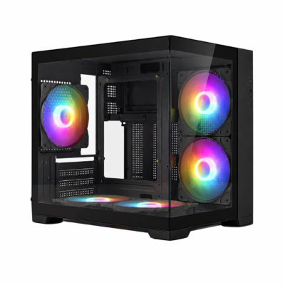 CENTURY STAR H5-WHT (5 RGB FANS) MINI CASE – BLACK