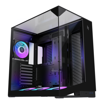 XERON NEX C56 VC ATX 4 ARGB FANS GAMING CASE – BK